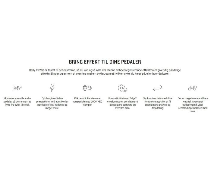 GARMIN RALLY RK200 WATTMÅLER LOOK KEO 6 GARMIN RALLY RK200 WATTMÅLER LOOK KEO - Billede 6