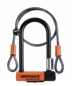 LÅS KRYPTONITE BØJLELÅS EVO MINI7 MED KABEL